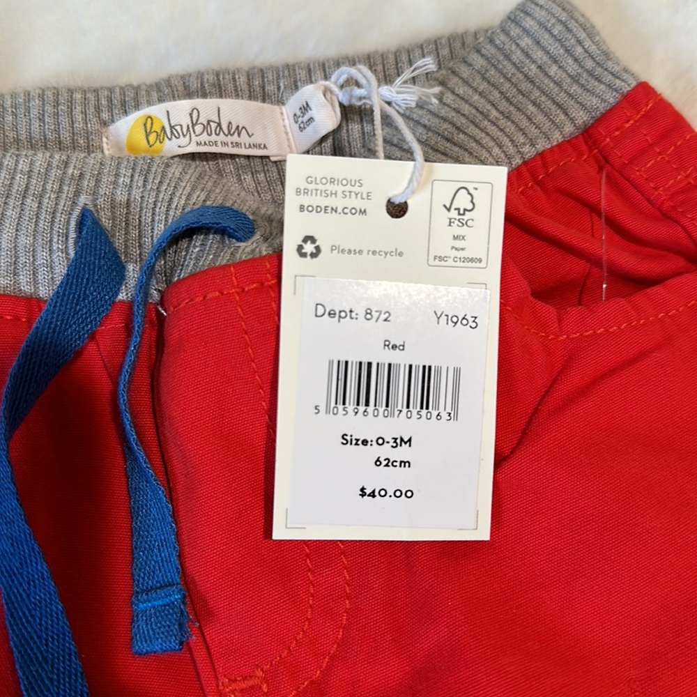 NWT 0-3 months Mini Baby Boden pants - Picture 3 of 4